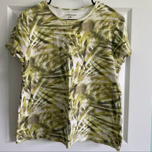 Croft and Barrow Palm Leaf Print Tee